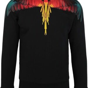 *NWT* MARCELO BURLON COUNTY OF MILAN Icon Wings sweatshirt black/red XS